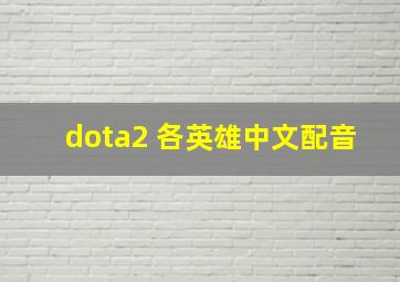 dota2 各英雄中文配音